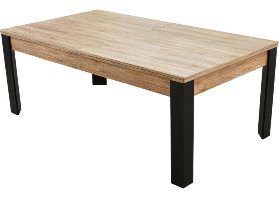 Table billard convertible Prego 7FT chêne fumé tapis vert anglais 4/7