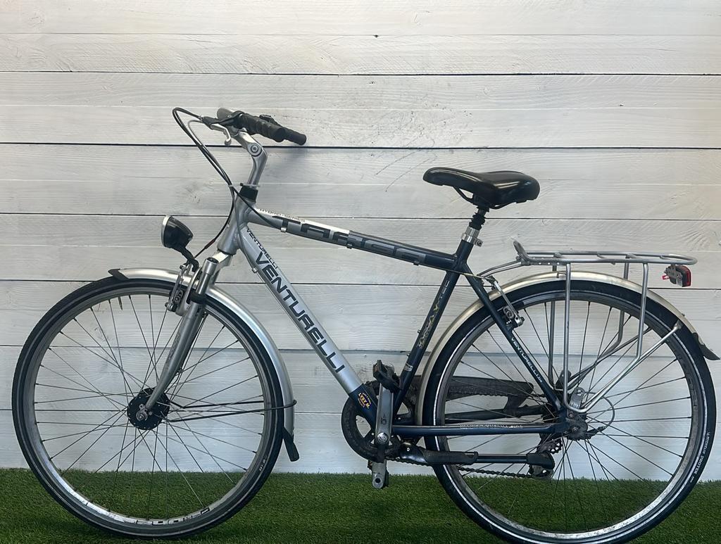 Stadsfiets 57 cm, 6 versnellingen, grijs 2/3