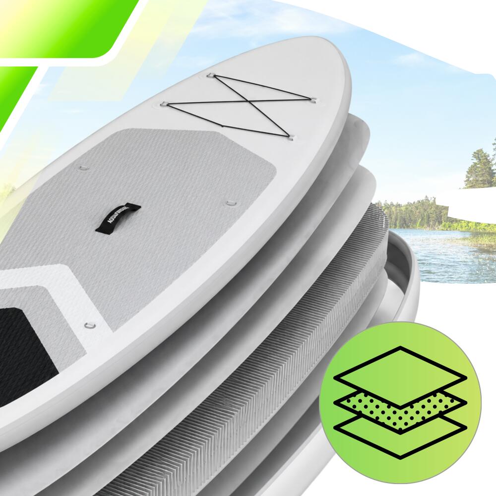 Deska SUP AquaPaddle 335x84x15 cm wiosło pompka zestaw plecak 180 kg 3/7