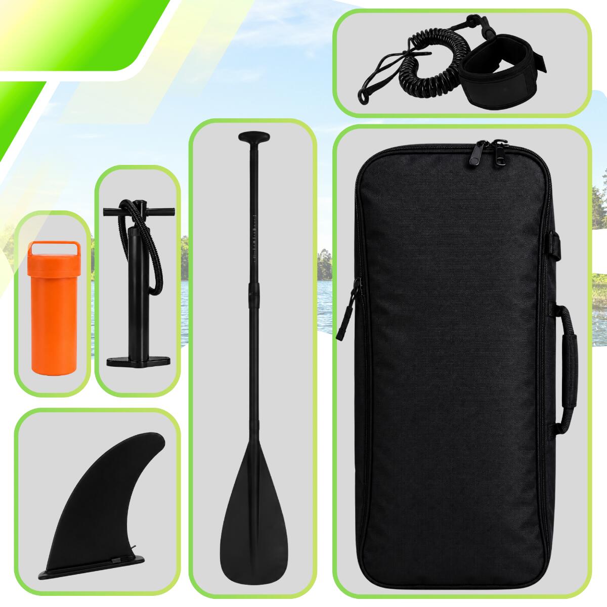 Deska SUP AquaPaddle 335x84x15 cm wiosło pompka zestaw plecak 180 kg 5/7