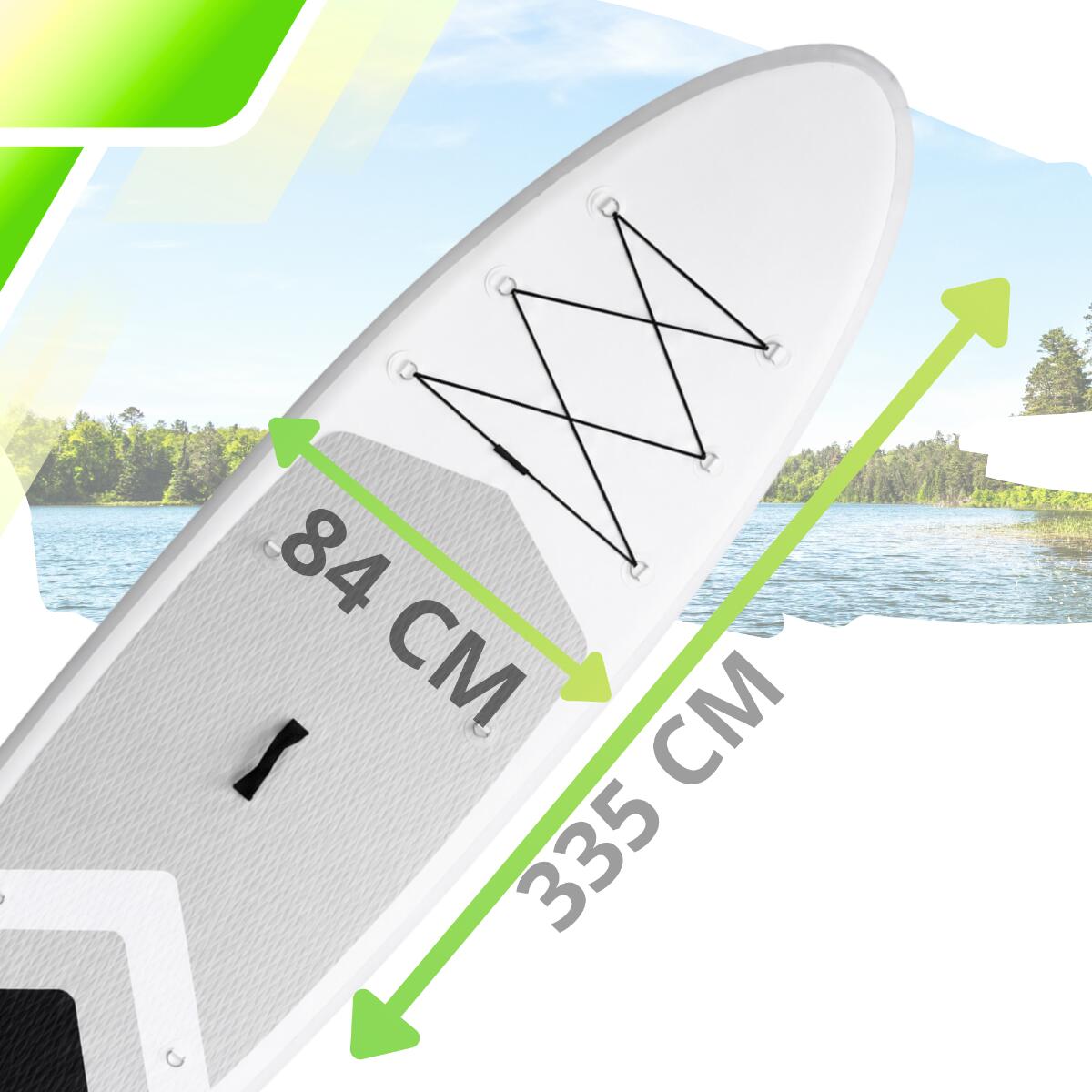 Deska SUP AquaPaddle 335x84x15 cm wiosło pompka zestaw plecak 180 kg 4/7
