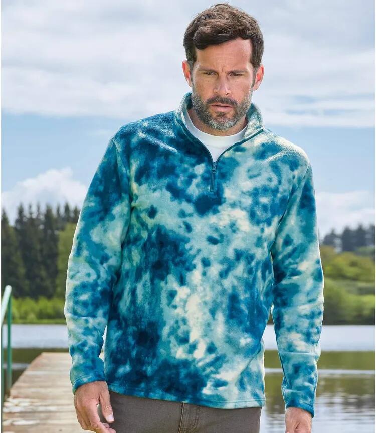 Le Pull Polaire Zippé Tie & Dye Orage 2/3