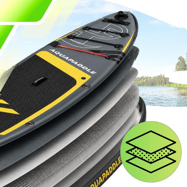 Deska SUP z siedziskiem AquaPaddle 335x84x15 cm wiosło pompka zestaw plecak 3/7