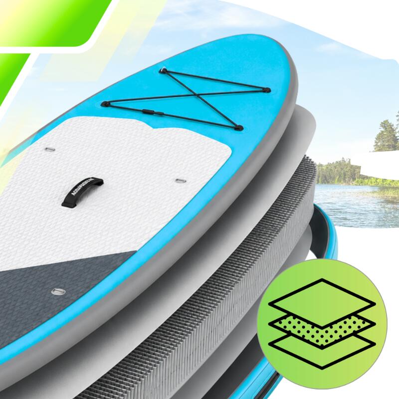 Deska SUP AquaPaddle 335x84x15 cm wiosło pompka zestaw plecak 180 kg 3/7