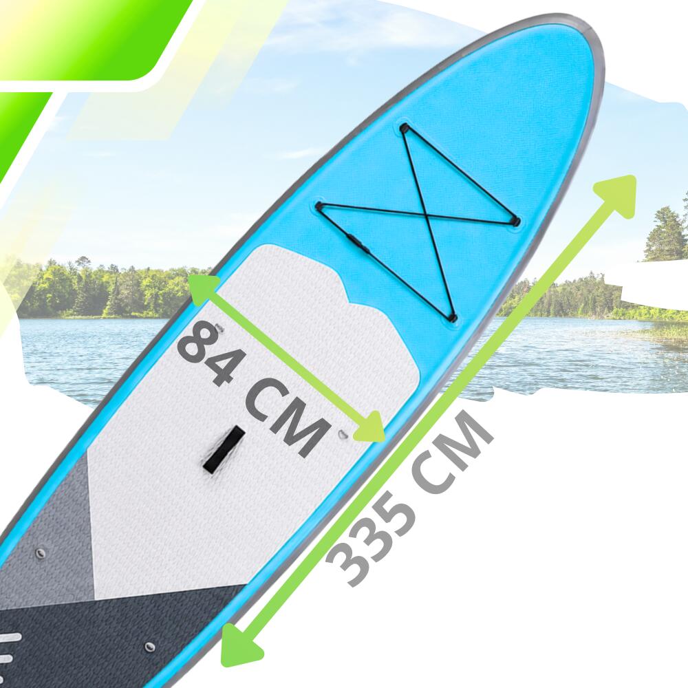 Deska SUP AquaPaddle 335x84x15 cm wiosło pompka zestaw plecak 180 kg 4/7