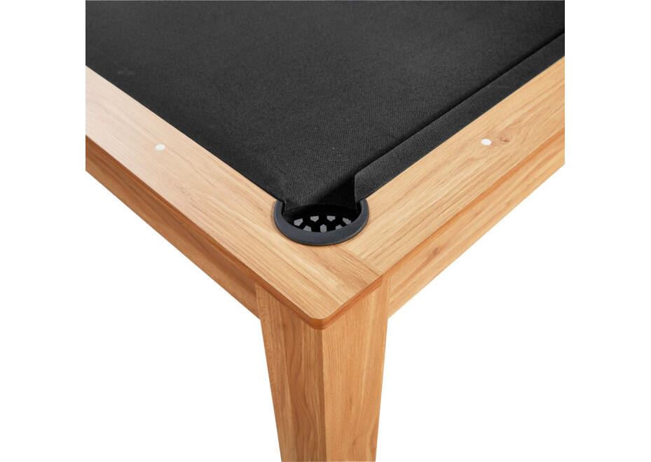 Table billard convertible 7FT Prego bois clair tapis noir feutré 3/7
