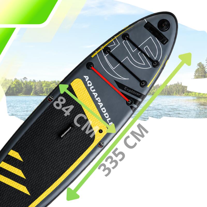 Deska SUP z siedziskiem AquaPaddle 335x84x15 cm wiosło pompka zestaw plecak 4/7