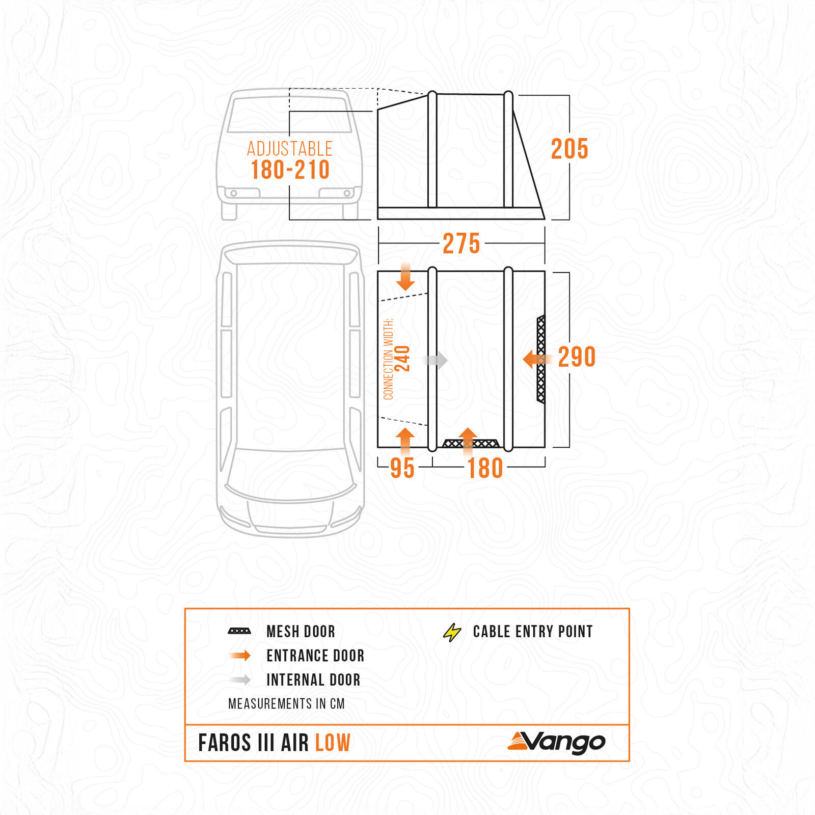 Auvent de bus tente arrière Faros III Air Low camping-car gonflable bas 2/7
