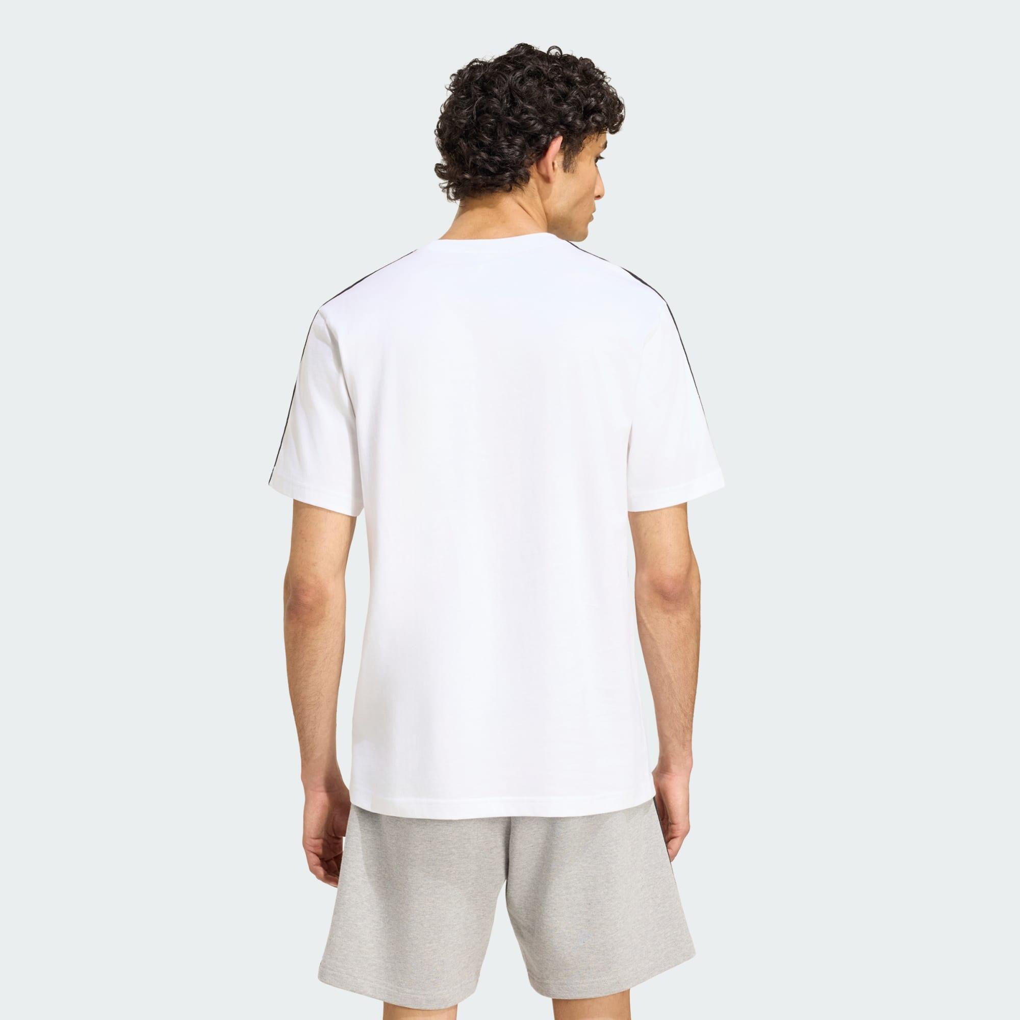 Essentials 3-Stripes Single Jersey T-shirt met Logo Links op de Borst 3/5