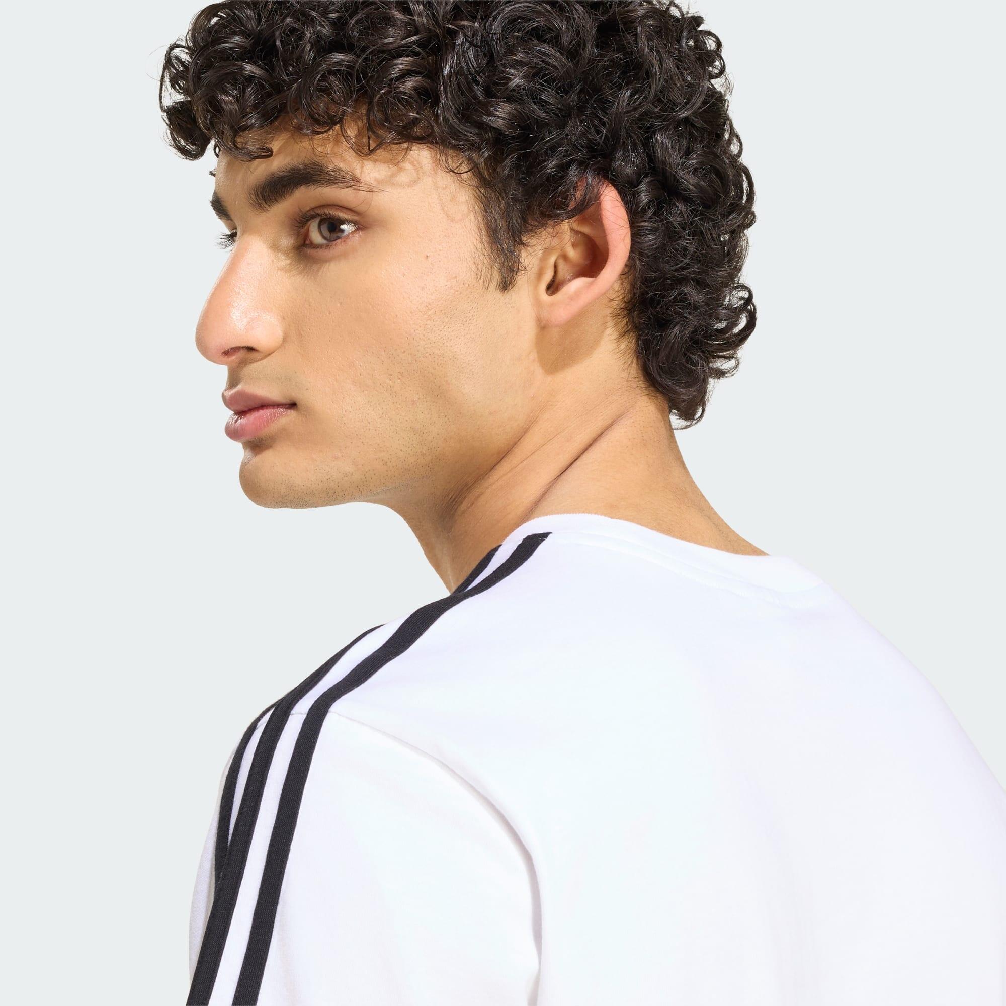 Essentials 3-Stripes Single Jersey T-shirt met Logo Links op de Borst 5/5