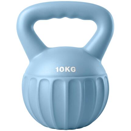 Kettlebell 10 Kg - prise ergonomique - PP bleu ciel