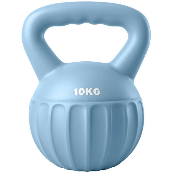 Kettlebell 10 Kg - prise ergonomique - PP bleu ciel