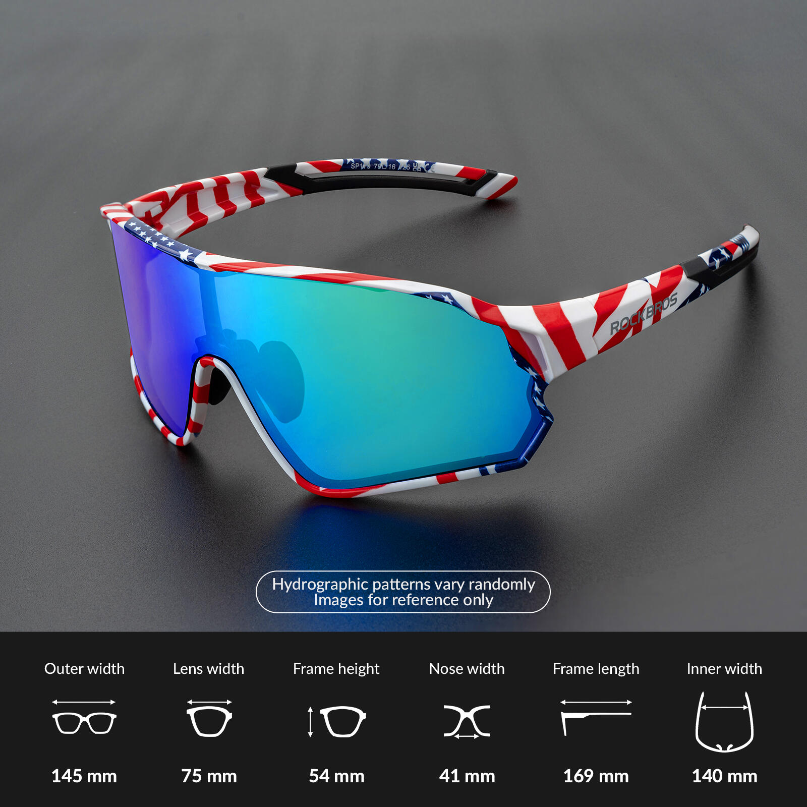 ROCKBROS Fahrradbrillen Sonnenbrille Polarisierte UV400 3/6