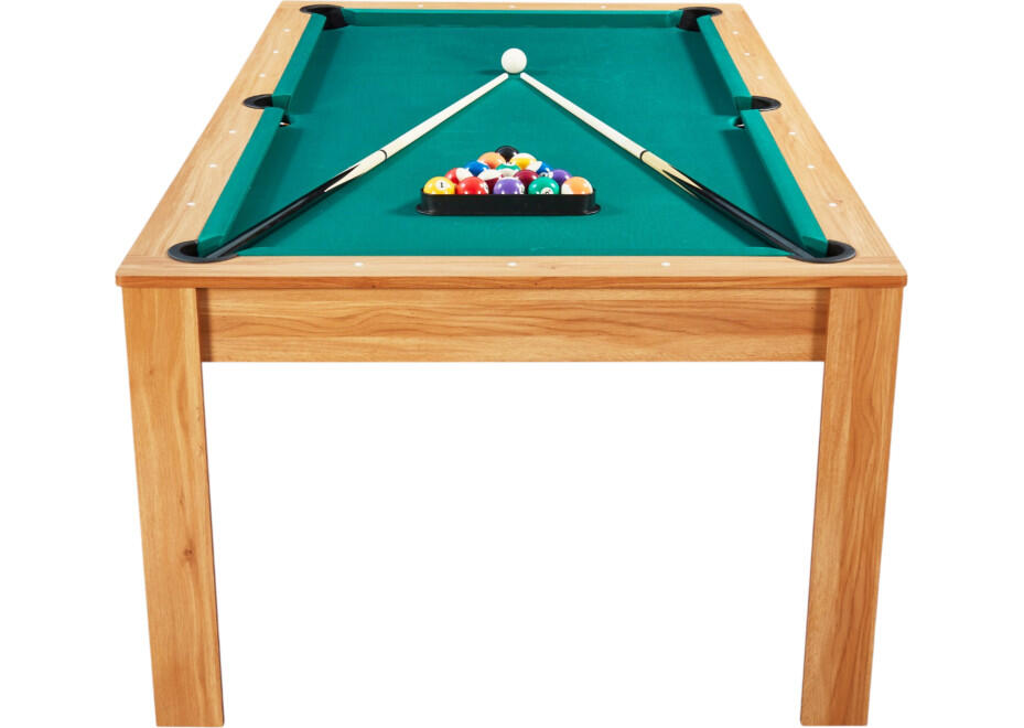 Table billard convertible 7FT Prego bois clair tapis vert anglais 7/7