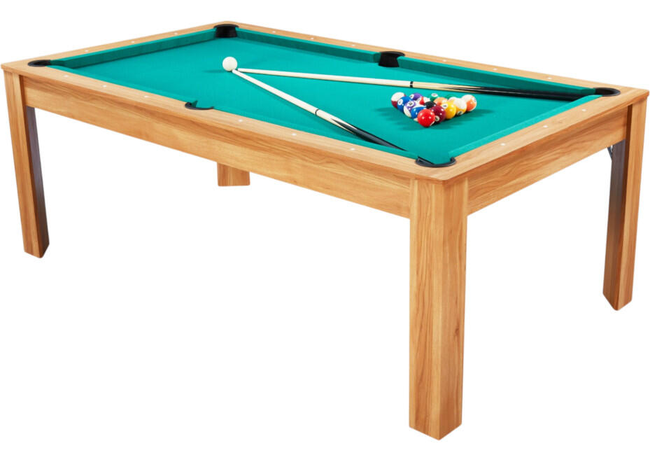 Table billard convertible 7FT Prego bois clair tapis vert anglais 5/7
