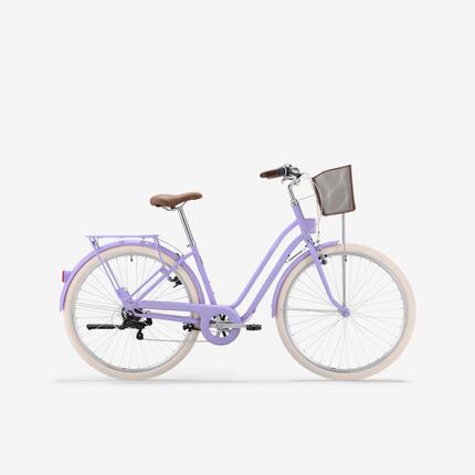 Tweedehands Stadsfiets 520 laag frame lavendelpaars