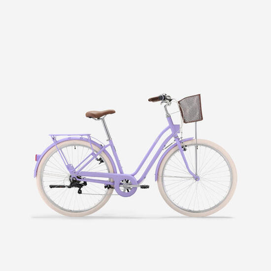 Tweedehands Stadsfiets 520 laag frame lavendelpaars