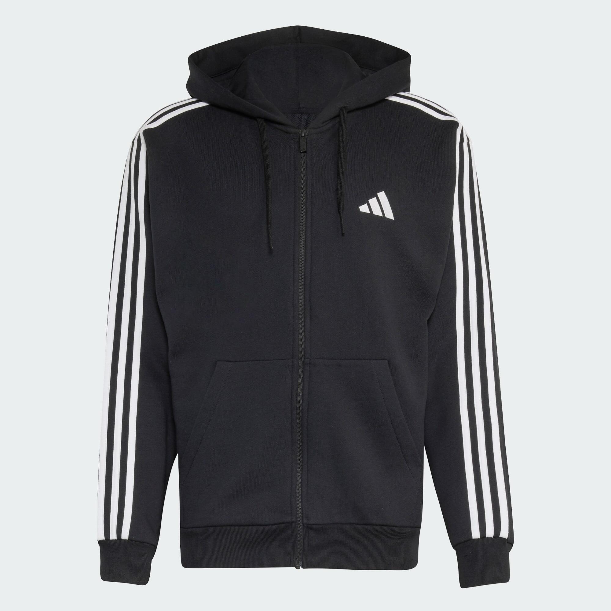 Sweat-shirt à capuche zip intégral French terry 3 bandes Essentials 2/5