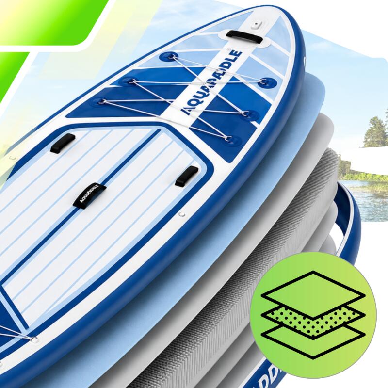 Deska SUP AquaPaddle 355x82x15 cm wiosło pompka zestaw plecak 200 kg 3/7