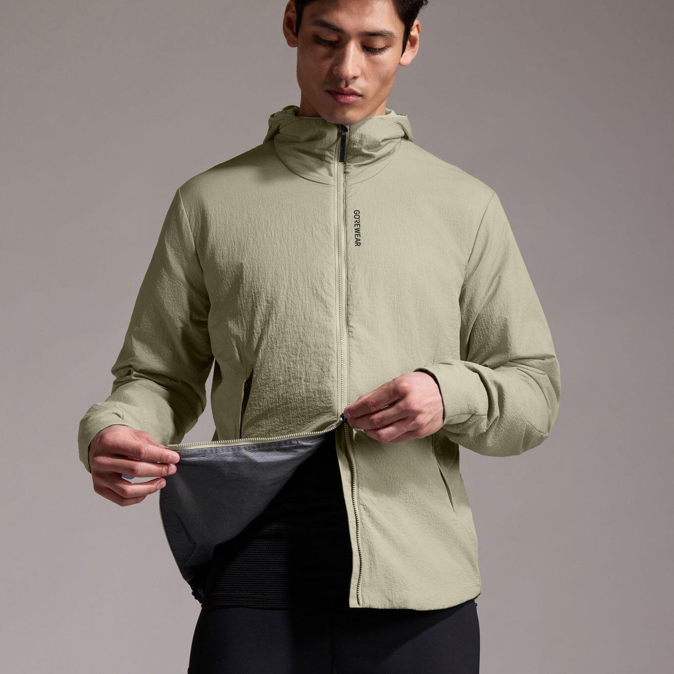 Veste à capuche Gore Wear Concurve Windstopper Beige Homme 2/7