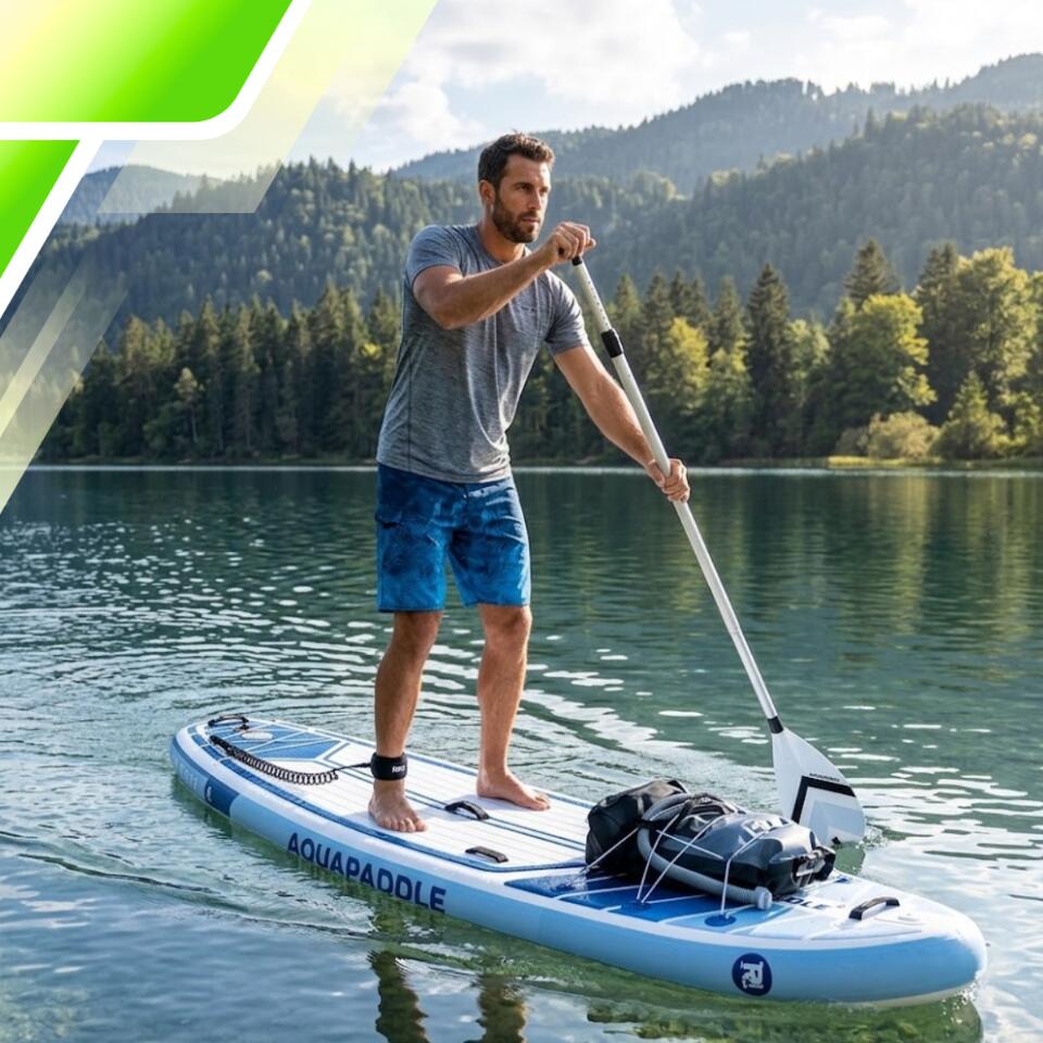 Deska SUP AquaPaddle 355x82x15 cm wiosło pompka zestaw plecak 200 kg 6/7
