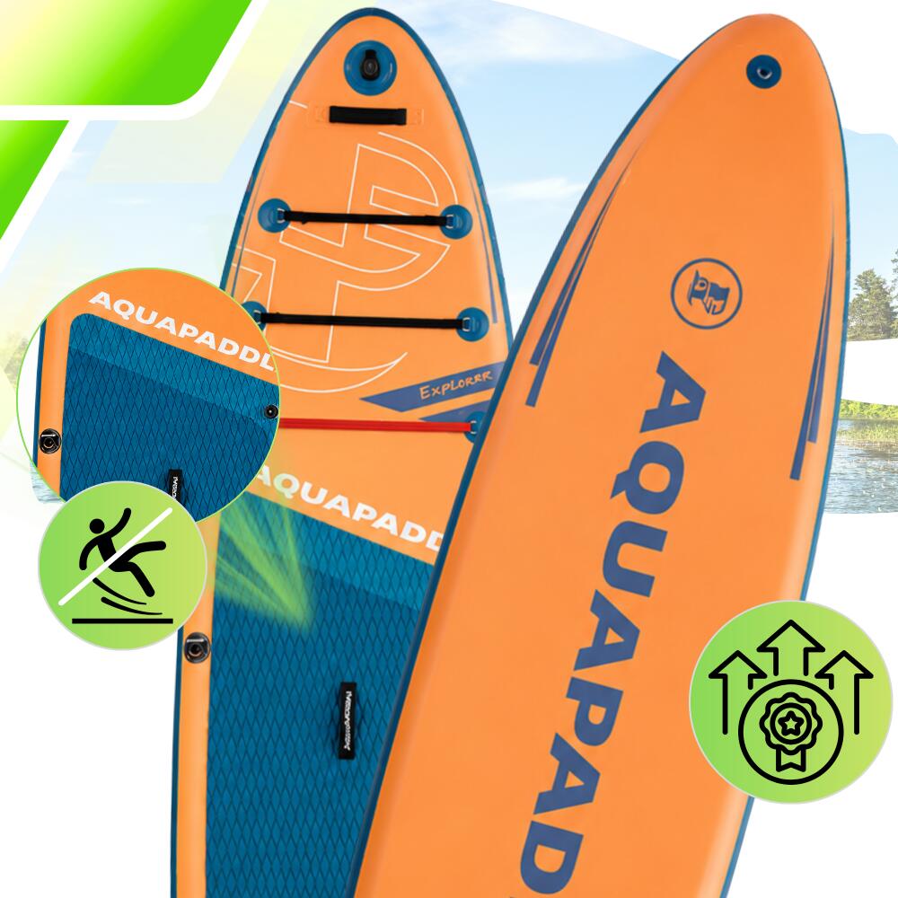 Deska SUP z siedziskiem AquaPaddle 335x84x15 cm wiosło pompka zestaw plecak 2/7
