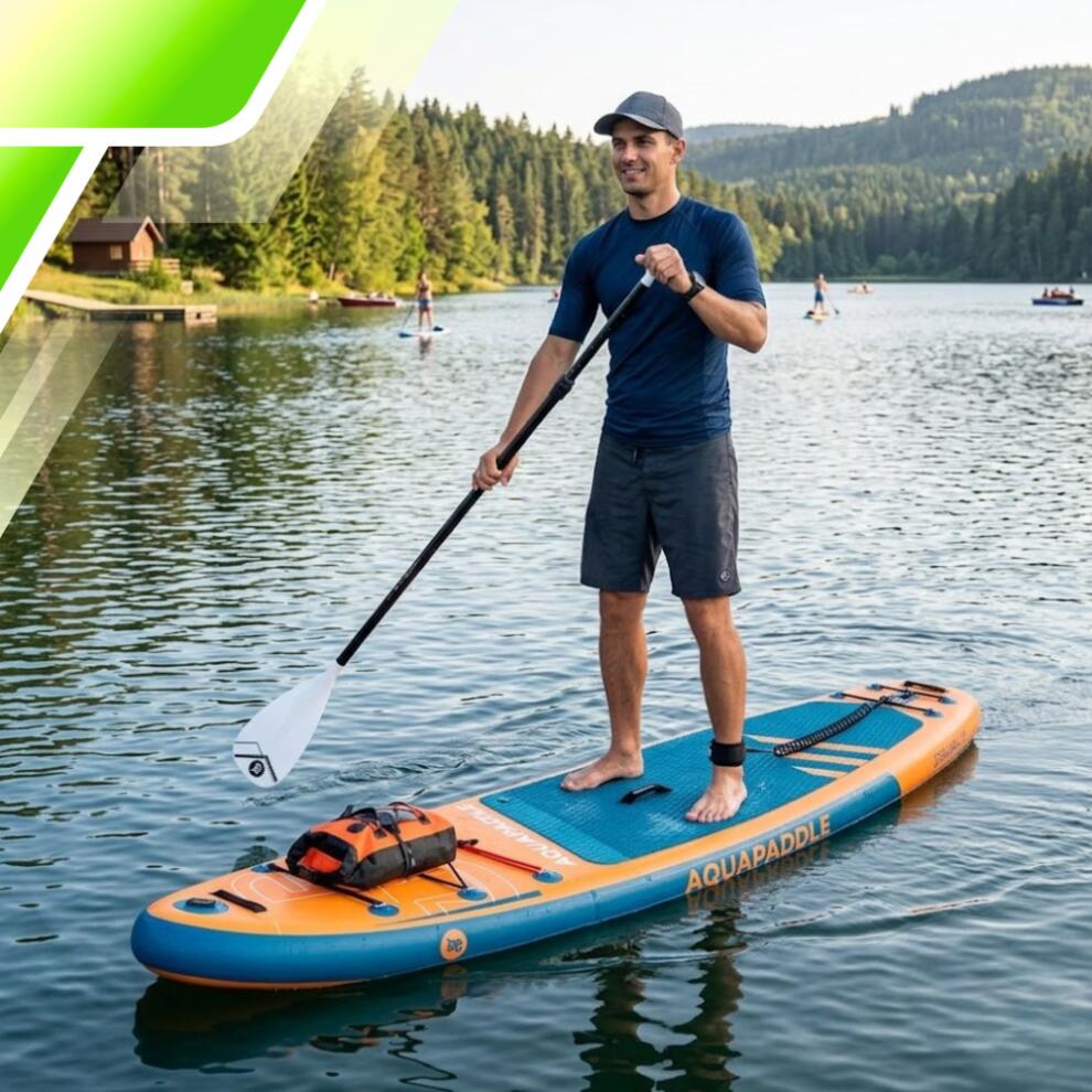 Deska SUP z siedziskiem AquaPaddle 335x84x15 cm wiosło pompka zestaw plecak 7/7
