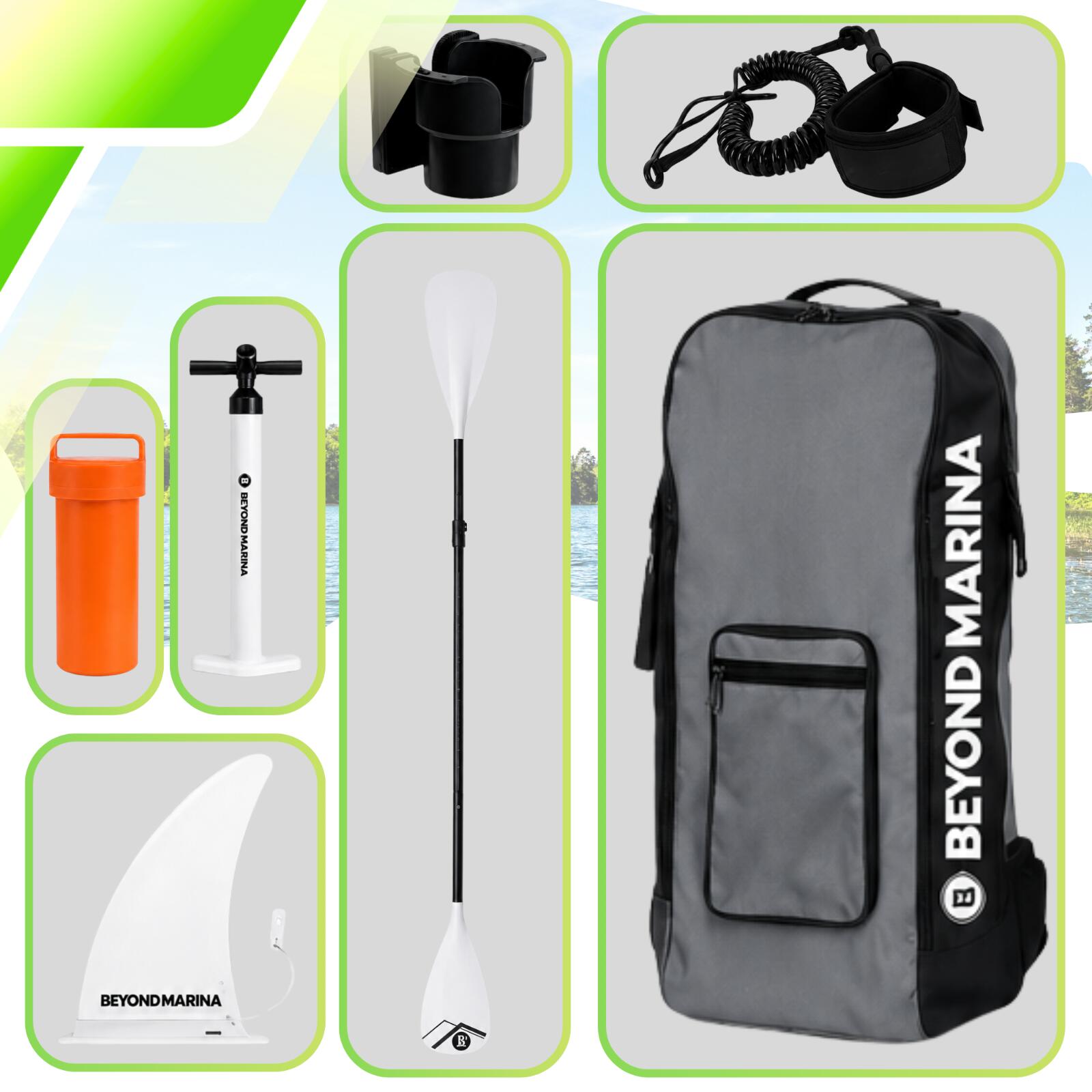 Deska SUP z siedziskiem AquaPaddle 335x84x15 cm wiosło pompka zestaw plecak 6/7
