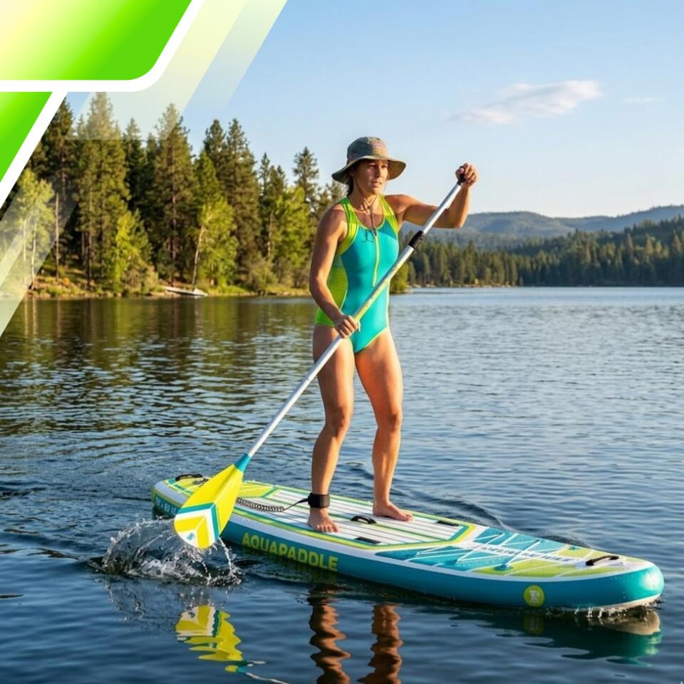 Deska SUP AquaPaddle 355x82x15 cm wiosło pompka zestaw plecak 200 kg 6/7