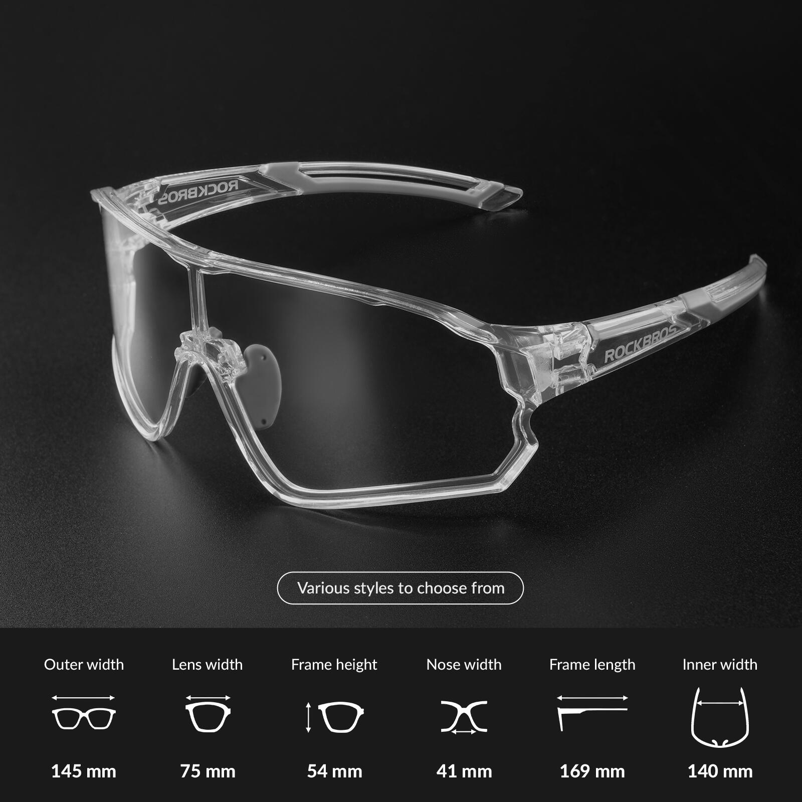 ROCKBROS Fahrradbrillen Sonnenbrille Photochrom UV400 2/6
