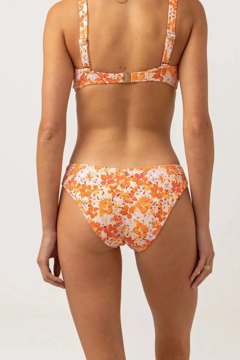 Rosa Floral - Damen Bikinihose 3/5