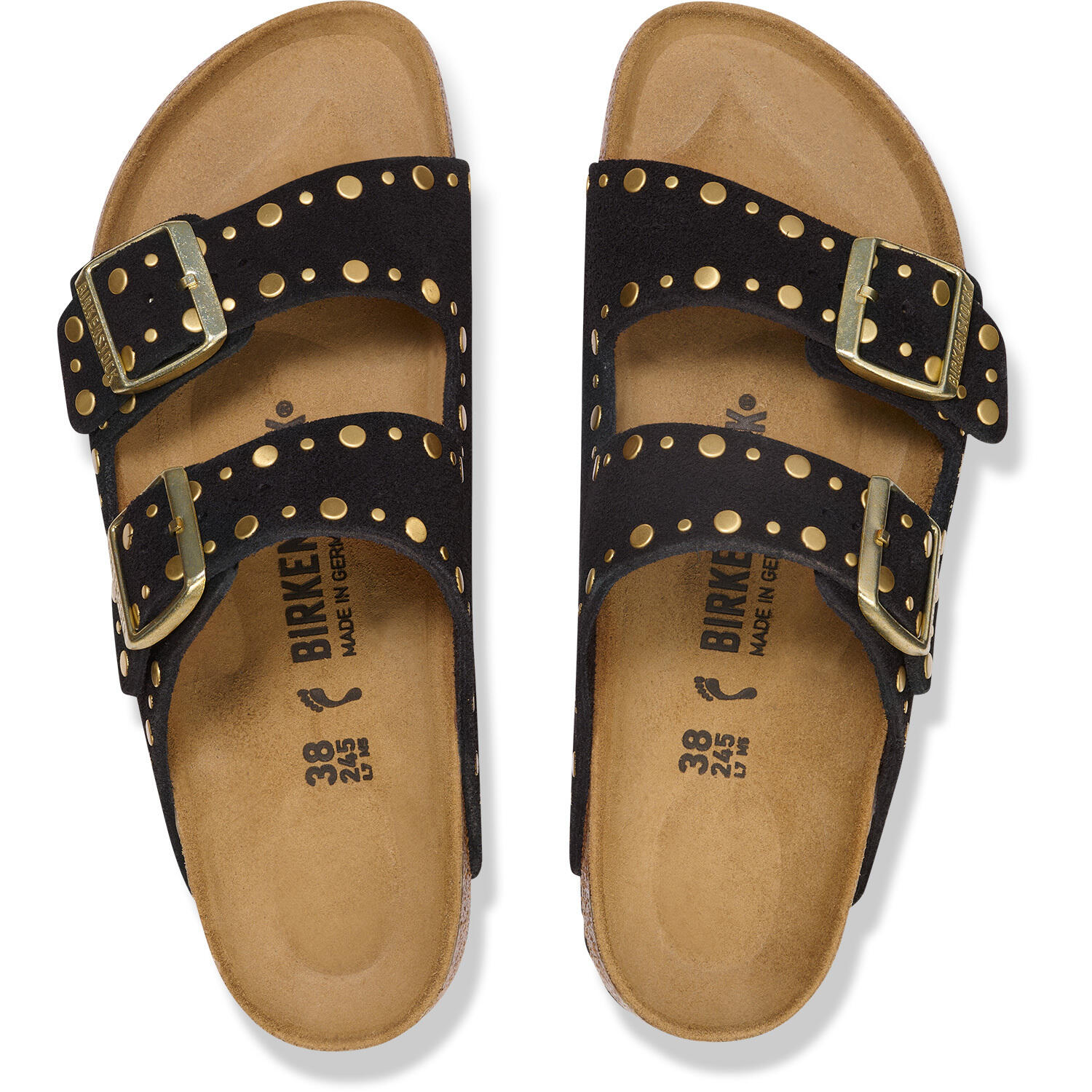 Sandalen Arizona Rivets Suede Leather 3/4