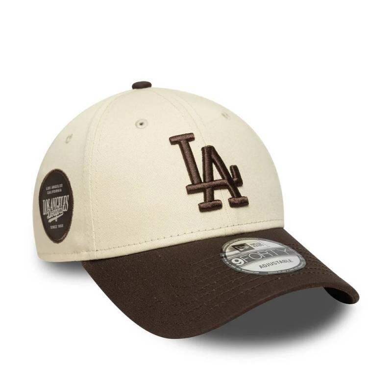 Casquette MLB Los Angeles Dodgers New Era Side Patch 9Forty Crème 2/6