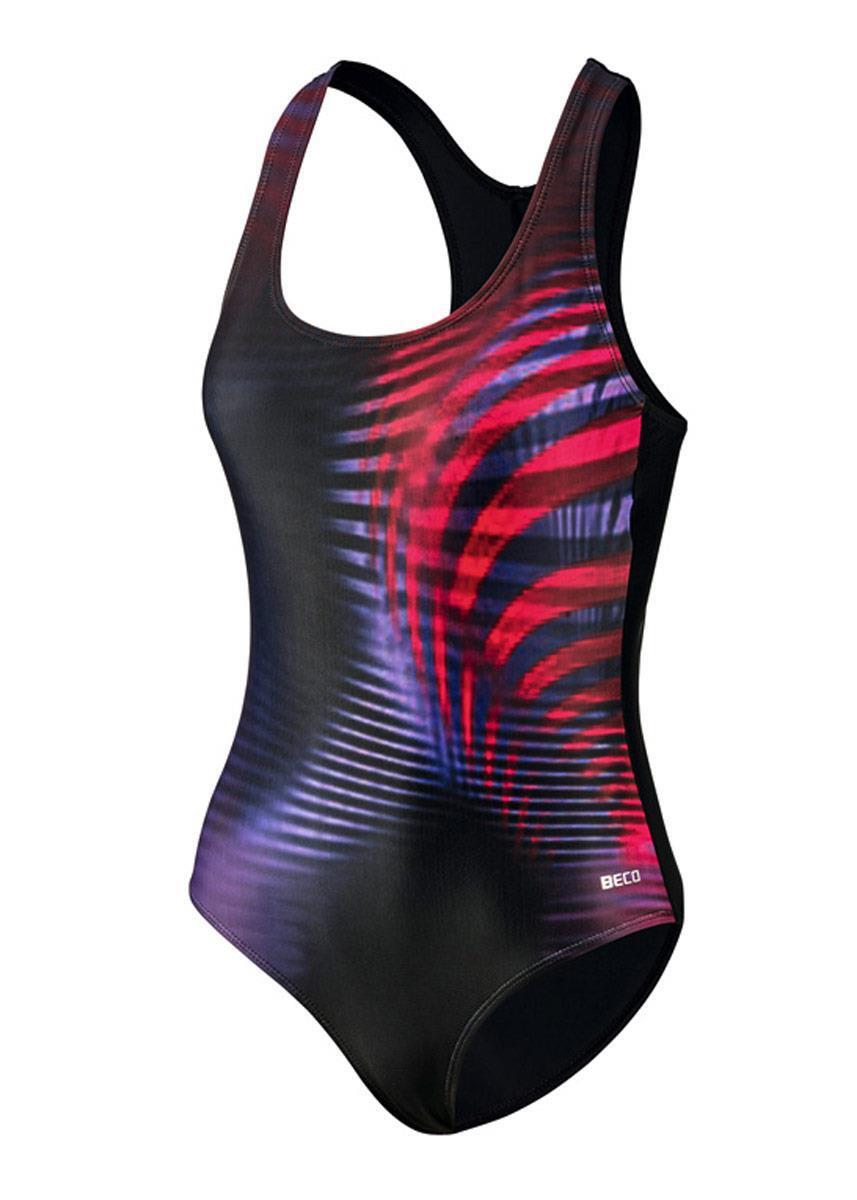 Maillot femme BECO Maxpower Tight Fit bleu marine/rouge taille UK 30 2/5