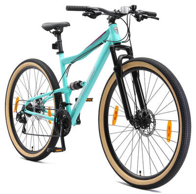 Mtb fiets 29", volledig geveerde, 21 versnellingen, schijfremmen