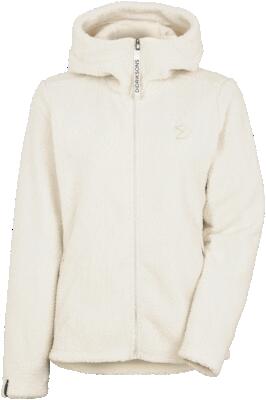 Anniken fleecevest dames lange rits fleece shell white