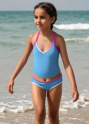 Aqua Sphere Tankini Venus Dos Nu Fille Rose Taille 4 ans