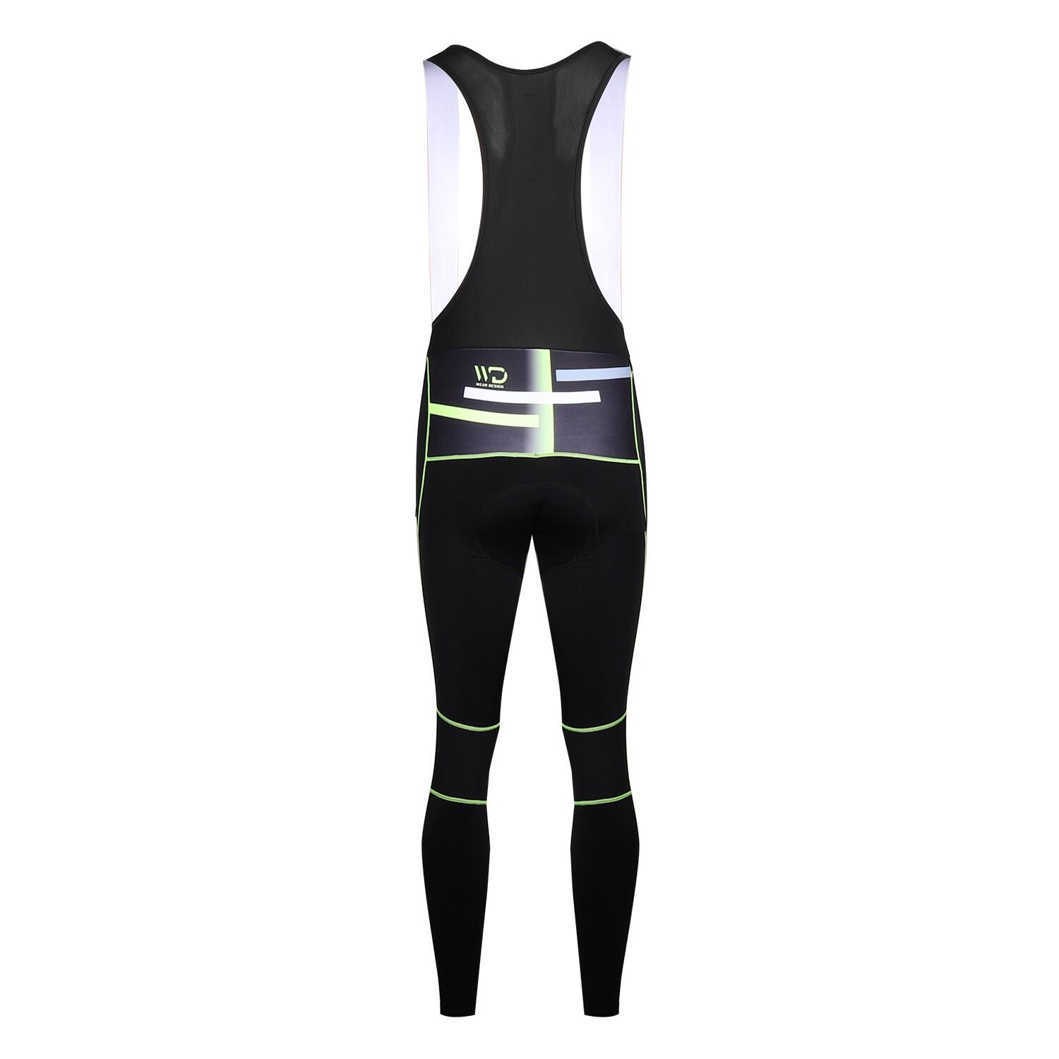 WEAR DESIGN LUXURY COLD - Heren Winterfietsbroek Zwart/Geel 2/5