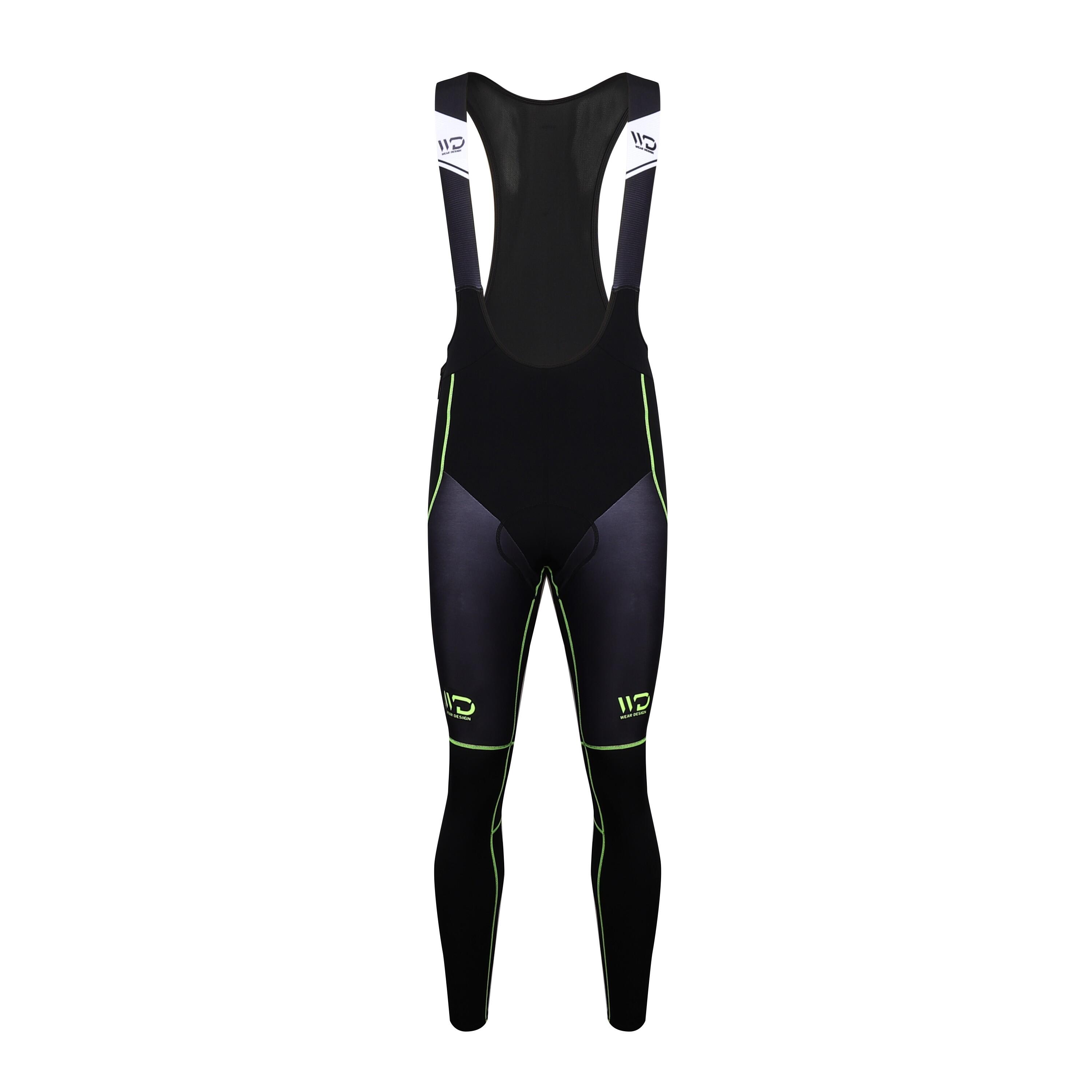 WEAR DESIGN LUXURY COLD - Heren Winterfietsbroek Zwart/Geel 1/5
