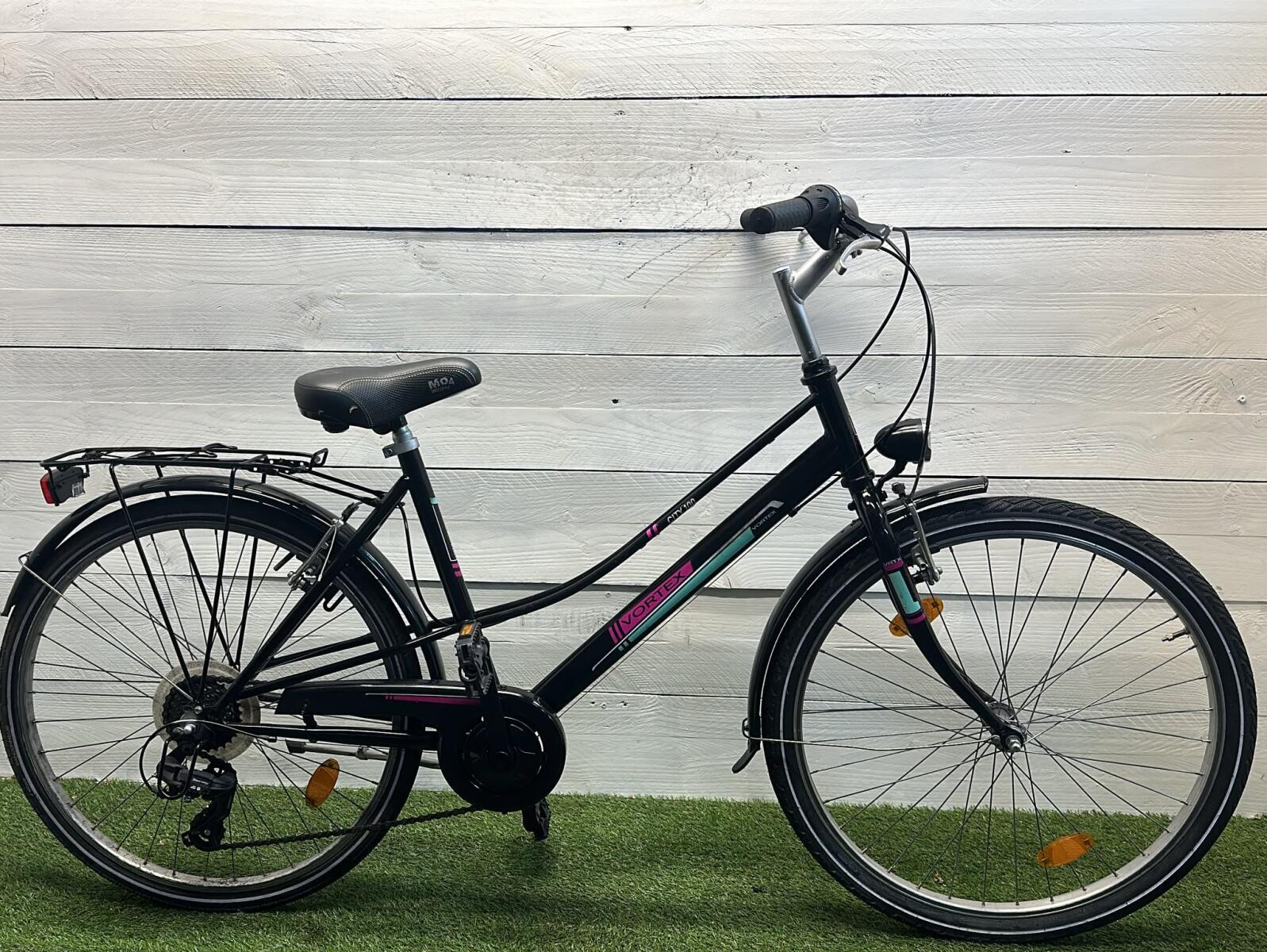 Stadsfiets 45 cm, 6 versnellingen, zwart 2/3