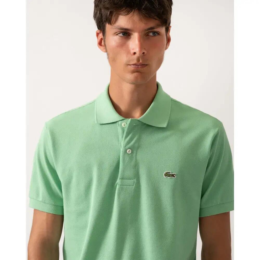 Lacoste Modèle L1212 Short Sleeved Ribbed Collar S Couleur Vert 3/6