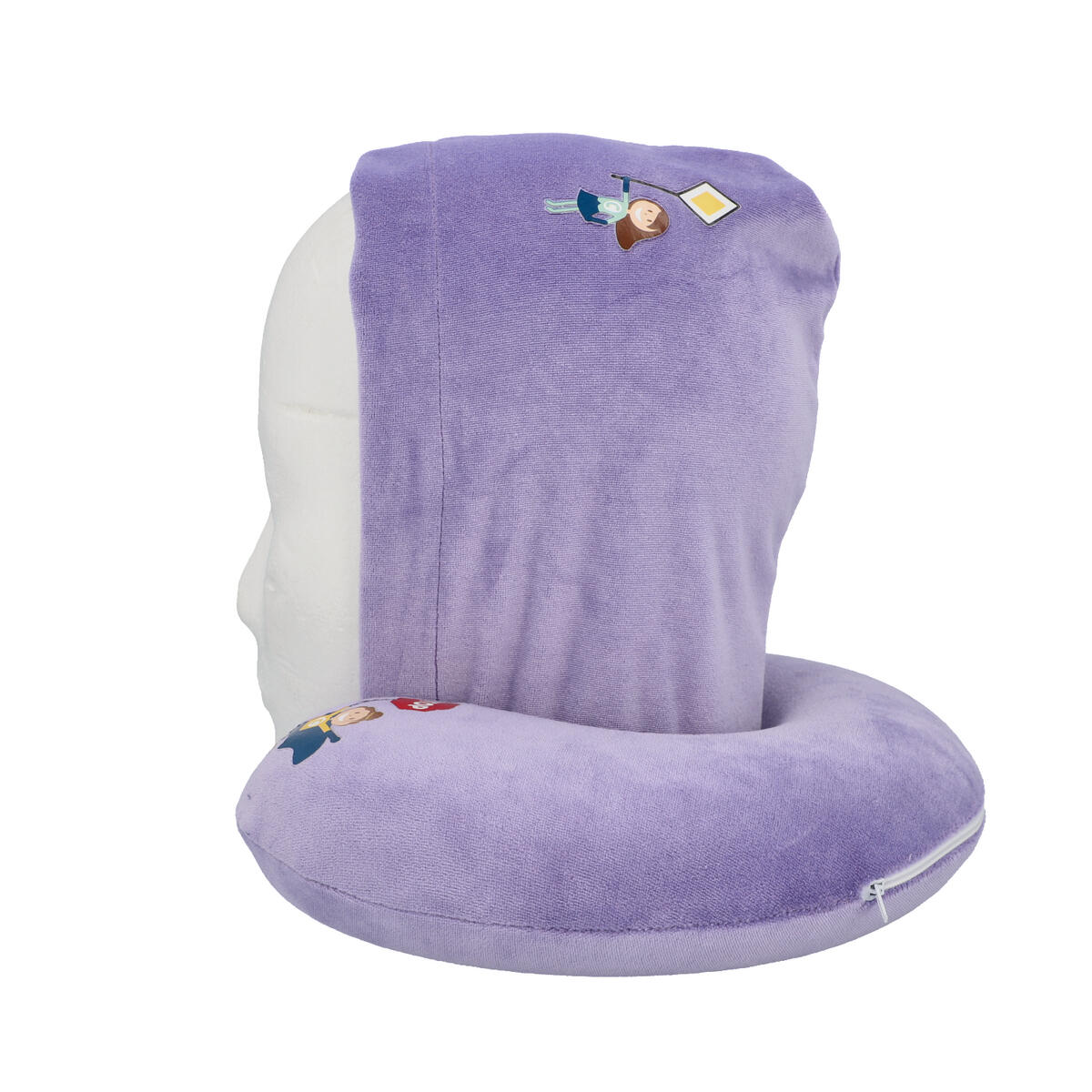 cartrend KIDS Nackenkissen mit Kapuze lila 6/7