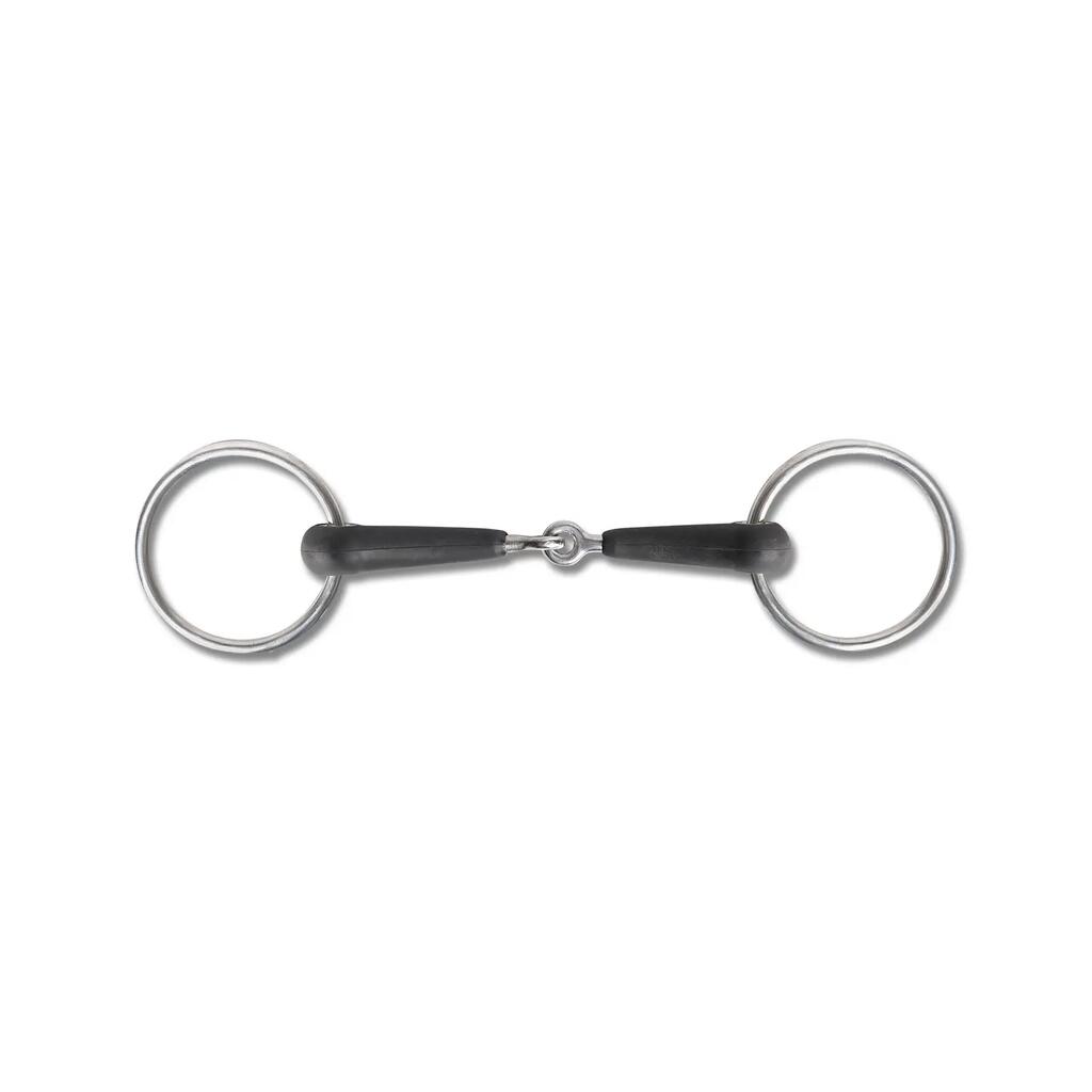 Simple break rubber bit for horse Waldhausen d
