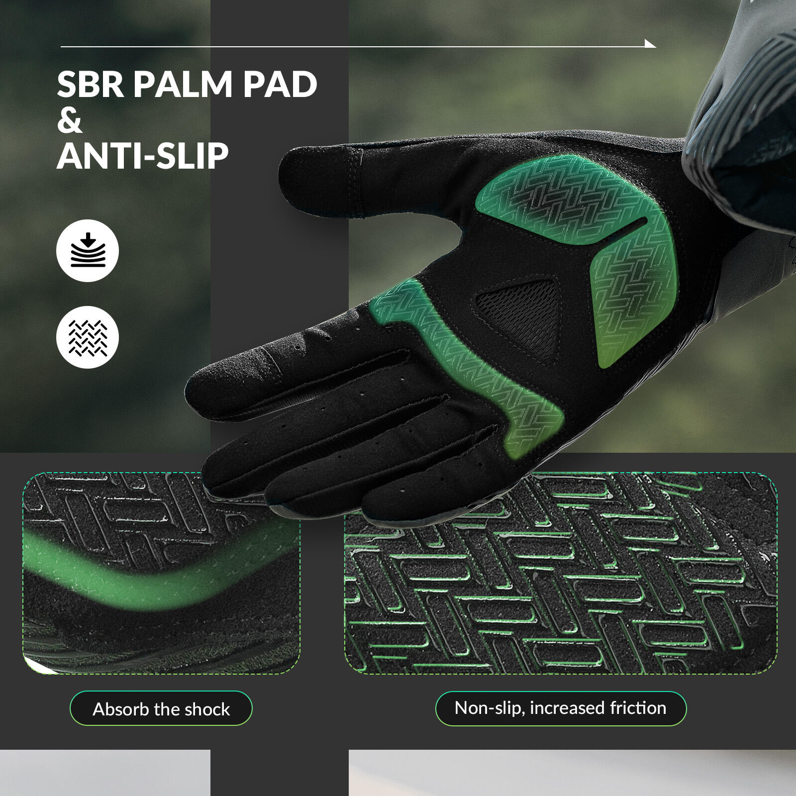ROCKBROS Fahrradhandschuhe Handschuhe Touchscreen 3/7
