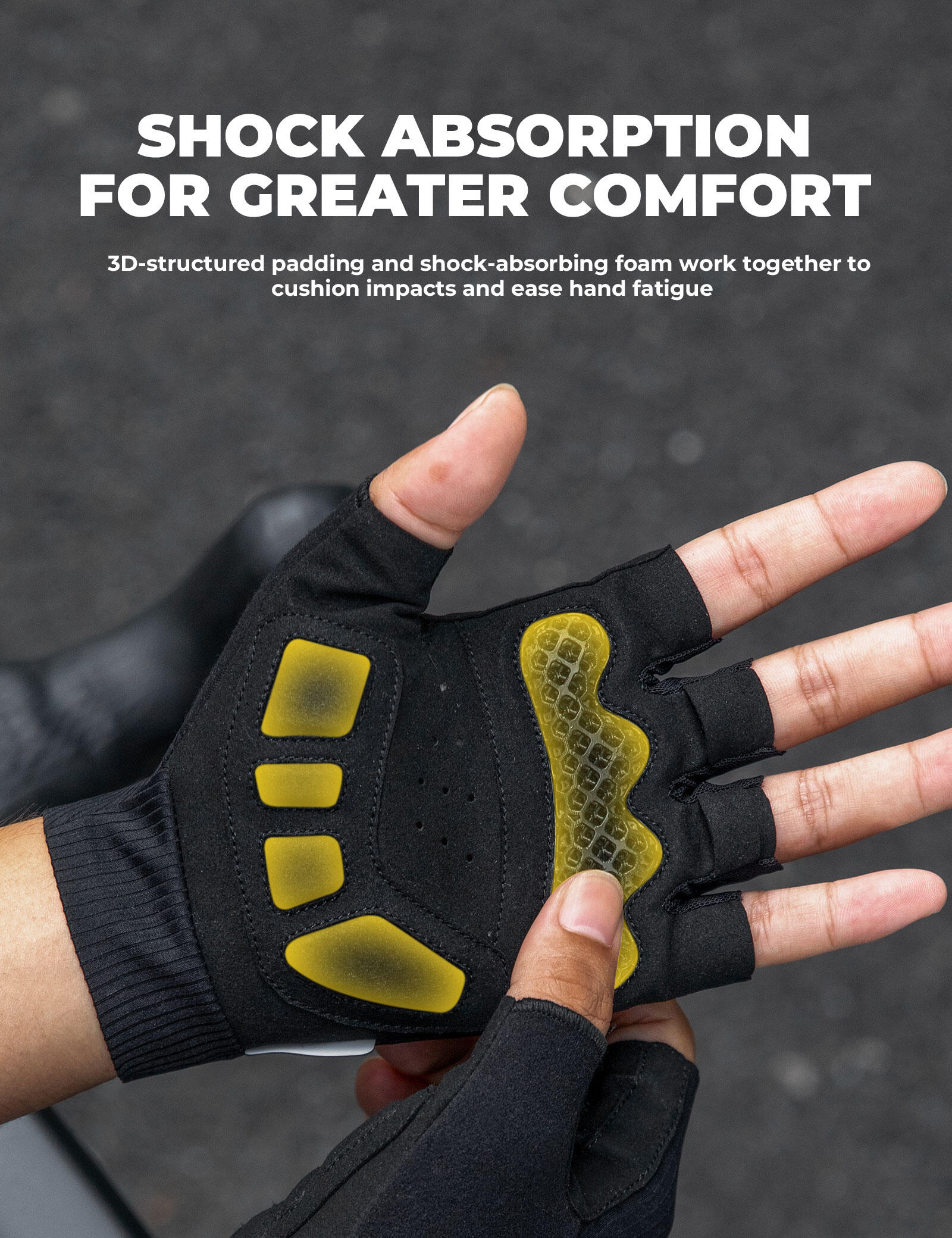 ROCKBROS Halbfinger-Fahrradhandschuhe Sommer 2/6