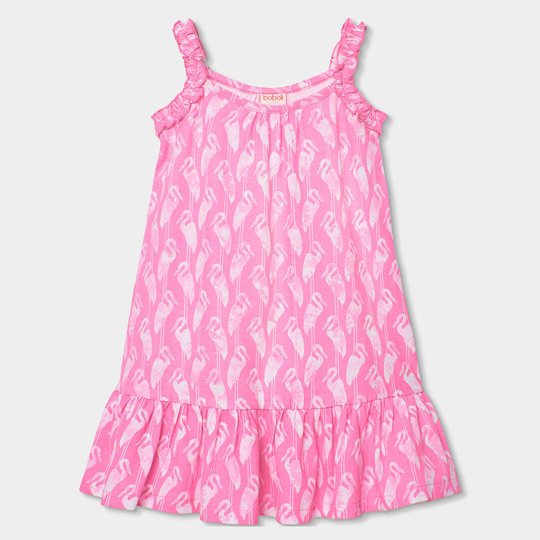 Vestido de punto estampado para niña 1/4