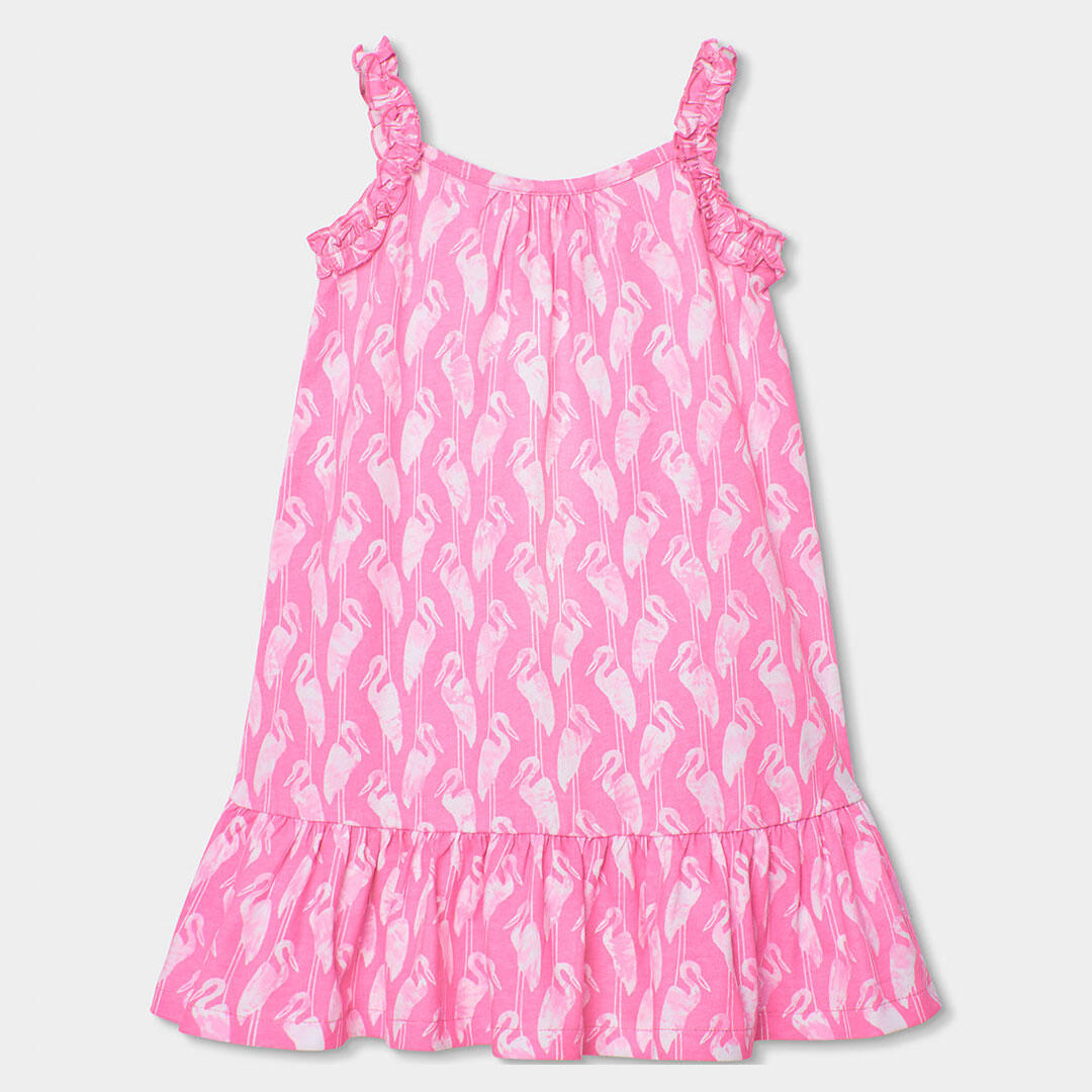 Vestido de punto estampado para niña 2/4