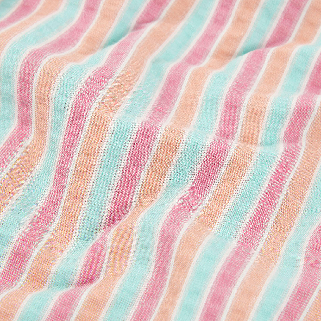 Vestido popelín algodón diseño rayas para niña 4/4
