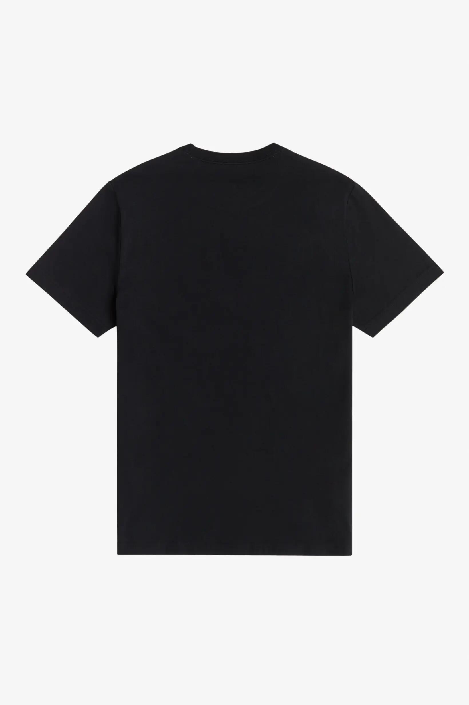 T-Shirt Fred perry de manga curta para homem Preto 7/7