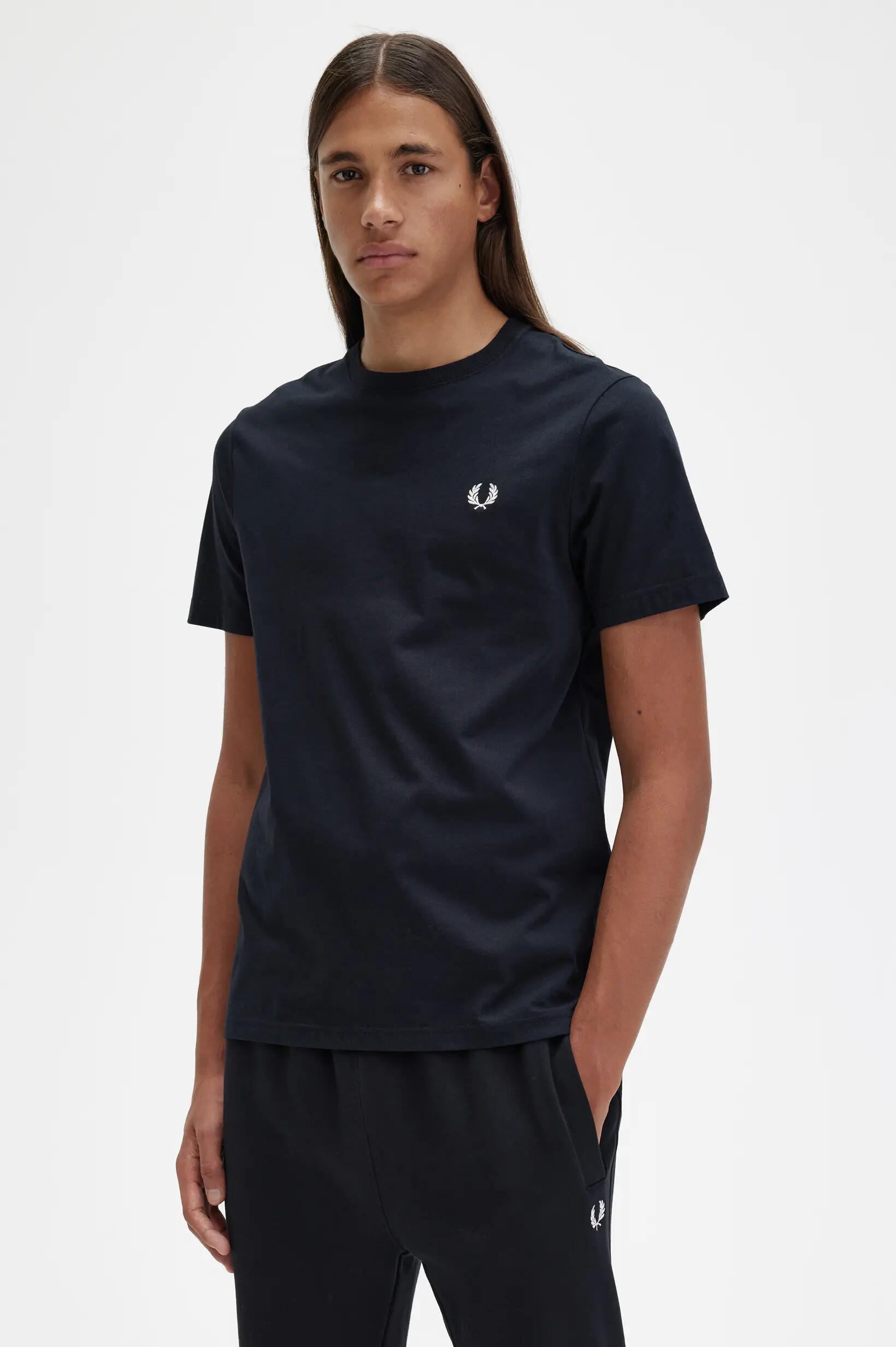 T-Shirt Fred perry de manga curta para homem Preto 5/7